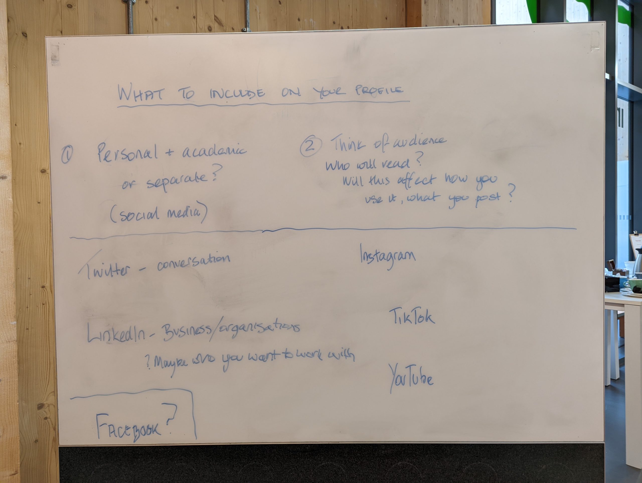 photo of whiteboard discussion notes